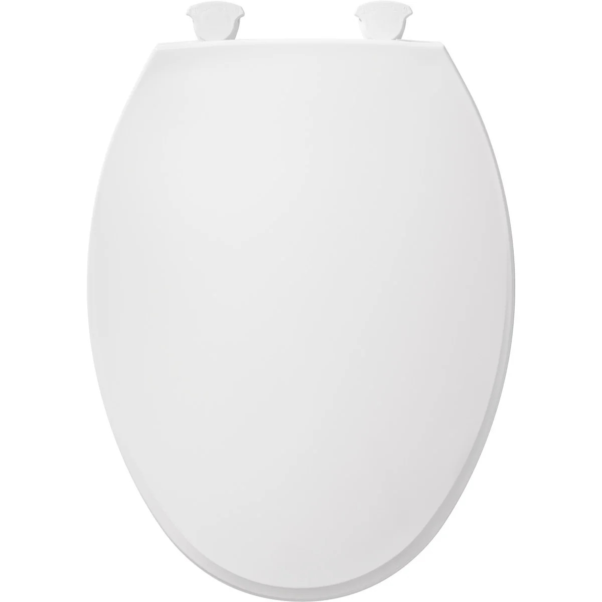 Elongated Plastic Easy-Clean Toilet Seat with Cover - White 1800EC 000 Bemis