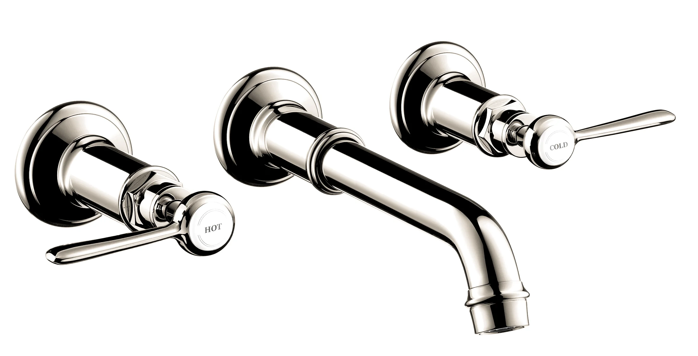Axor Montreux Widespread Wall Mount Bathroom Faucet Trim - Polished Nickel 16534831 Axor