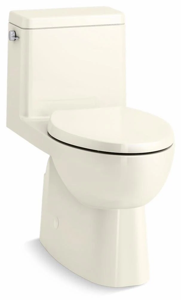 Reach Comfort Height 1-Piece 1.28 GPF Compact Elongated Toilet (Less Seat) - Biscuit 78080-96 Kohler