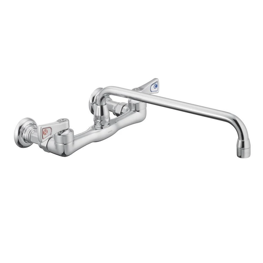 M-Dura Wall Mount 2-Handle Utility Faucet - Chrome 8119 Moen