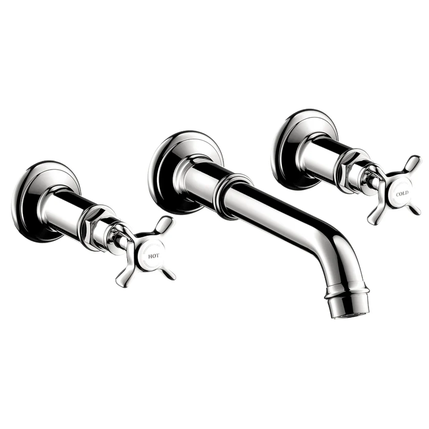 Axor Montreux Widespread Wall Mount Bathroom Faucet Trim - Chrome 16532001 Axor