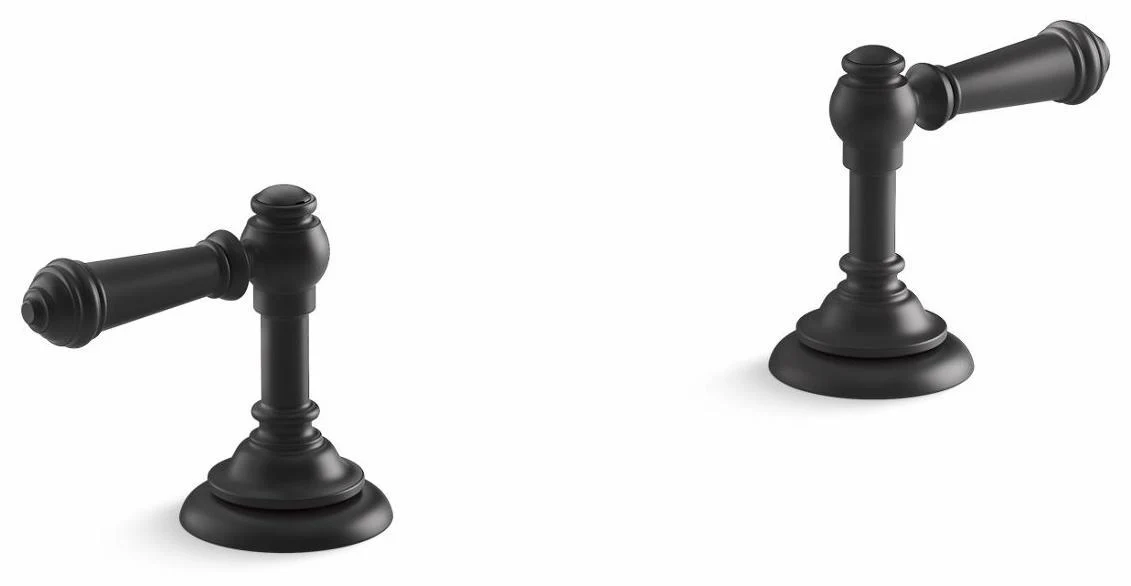 Artifacts Bathroom Faucet Lever Handles - Matte Black 98068-4-BL Kohler
