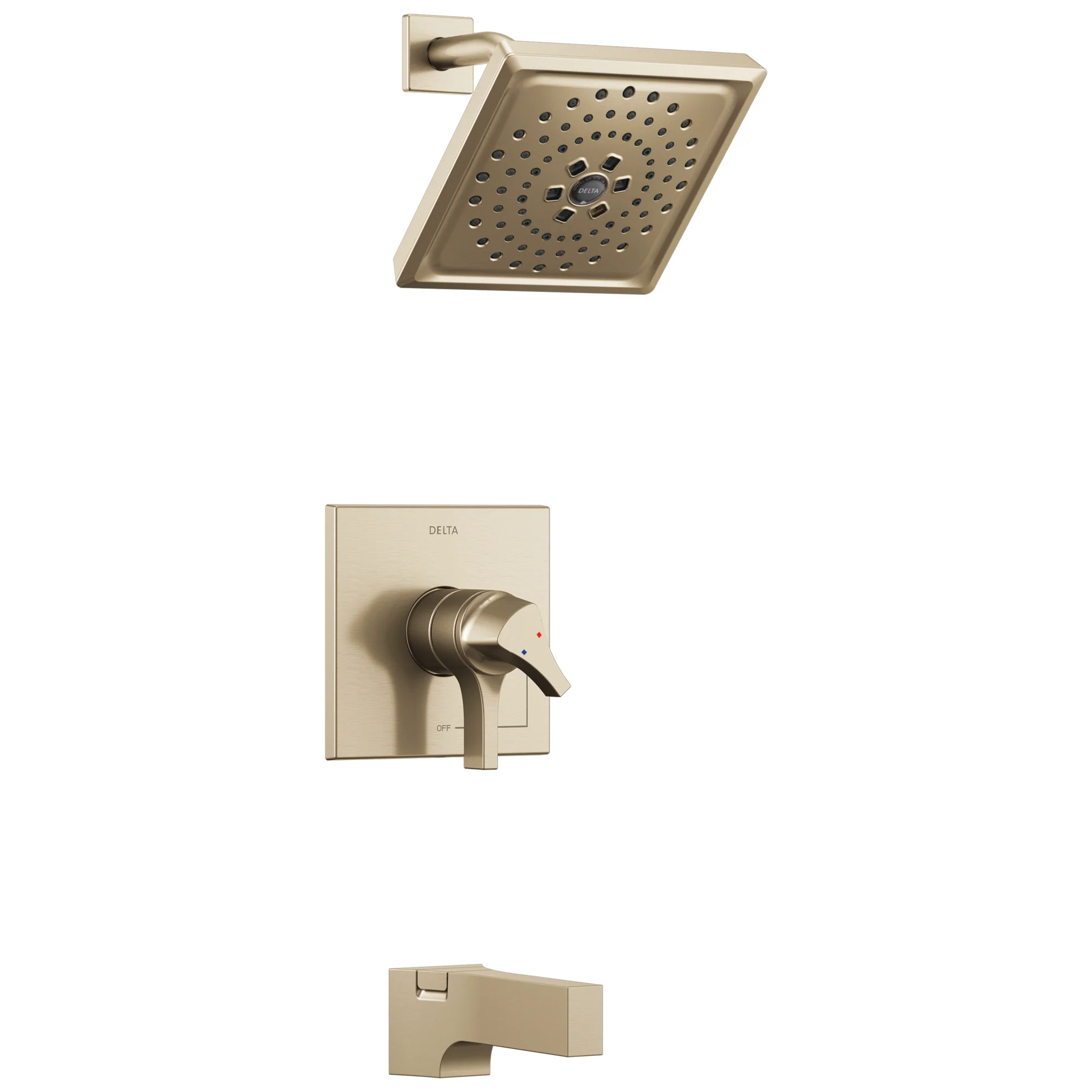 Zura Monitor 17 Series H2Okinetic Tub and Shower Trim - Champagne Bronze T17474-CZ Delta