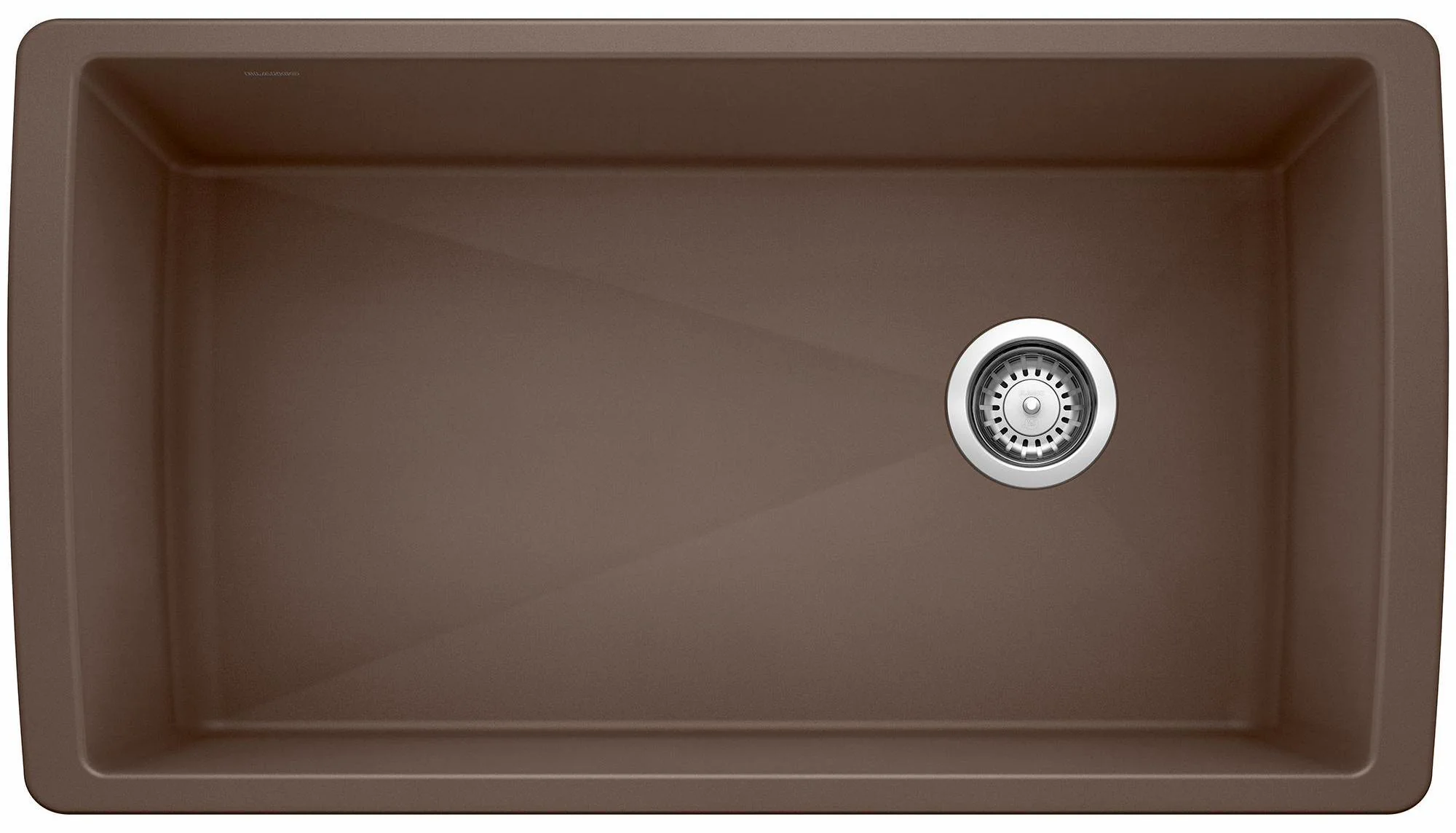 Diamond U Super Single Undermount Silgranit Sink - Cafe 401624 Blanco