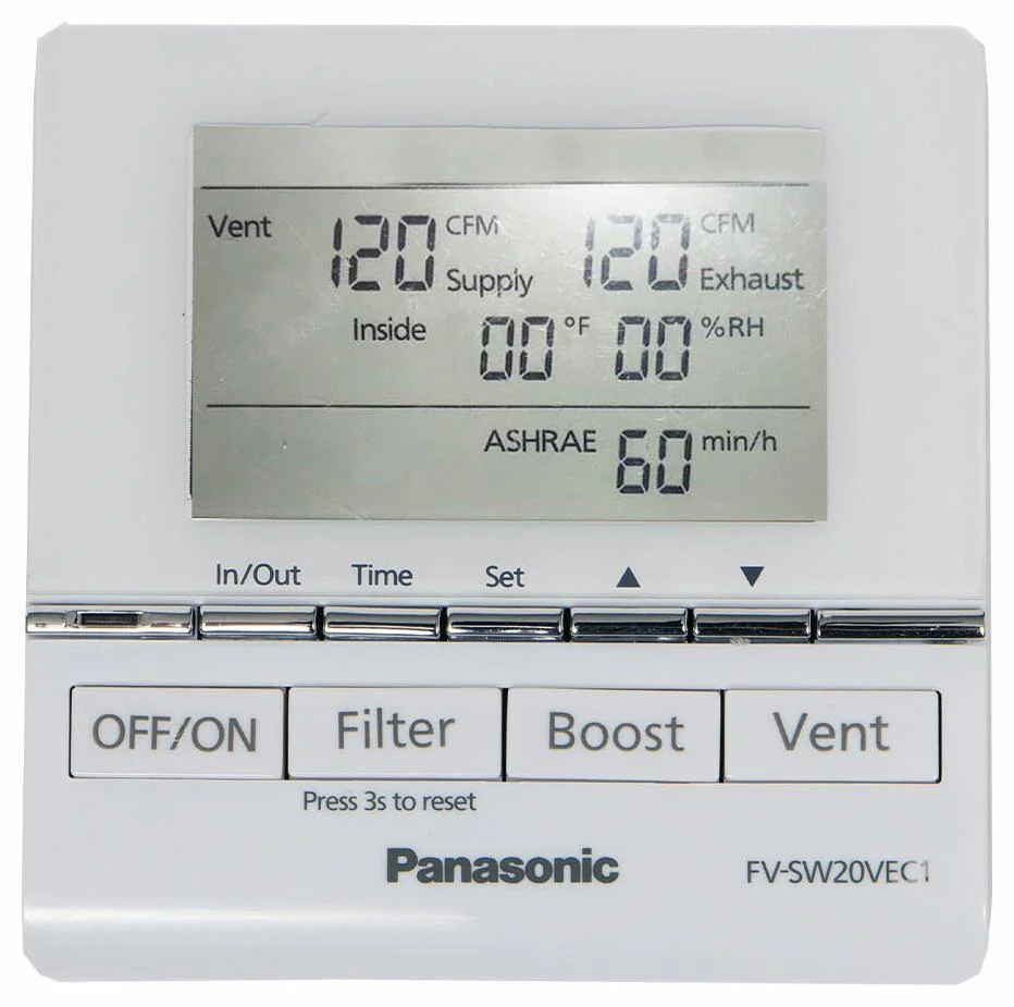 LCD Wired Wall Control for Intelli-Balance 200 ERV FVSW20VEC1 Panasonic