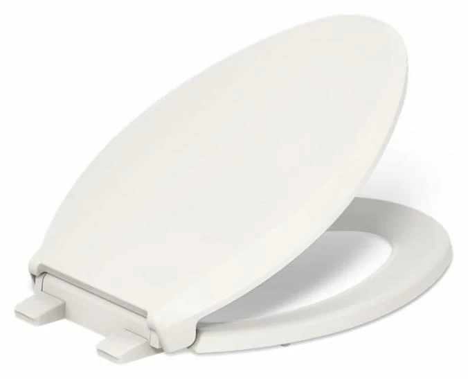 Cachet Nightlight ReadyLatch Quiet-Close elongated toilet seat - Biscuit 75796-RL-96 Kohler