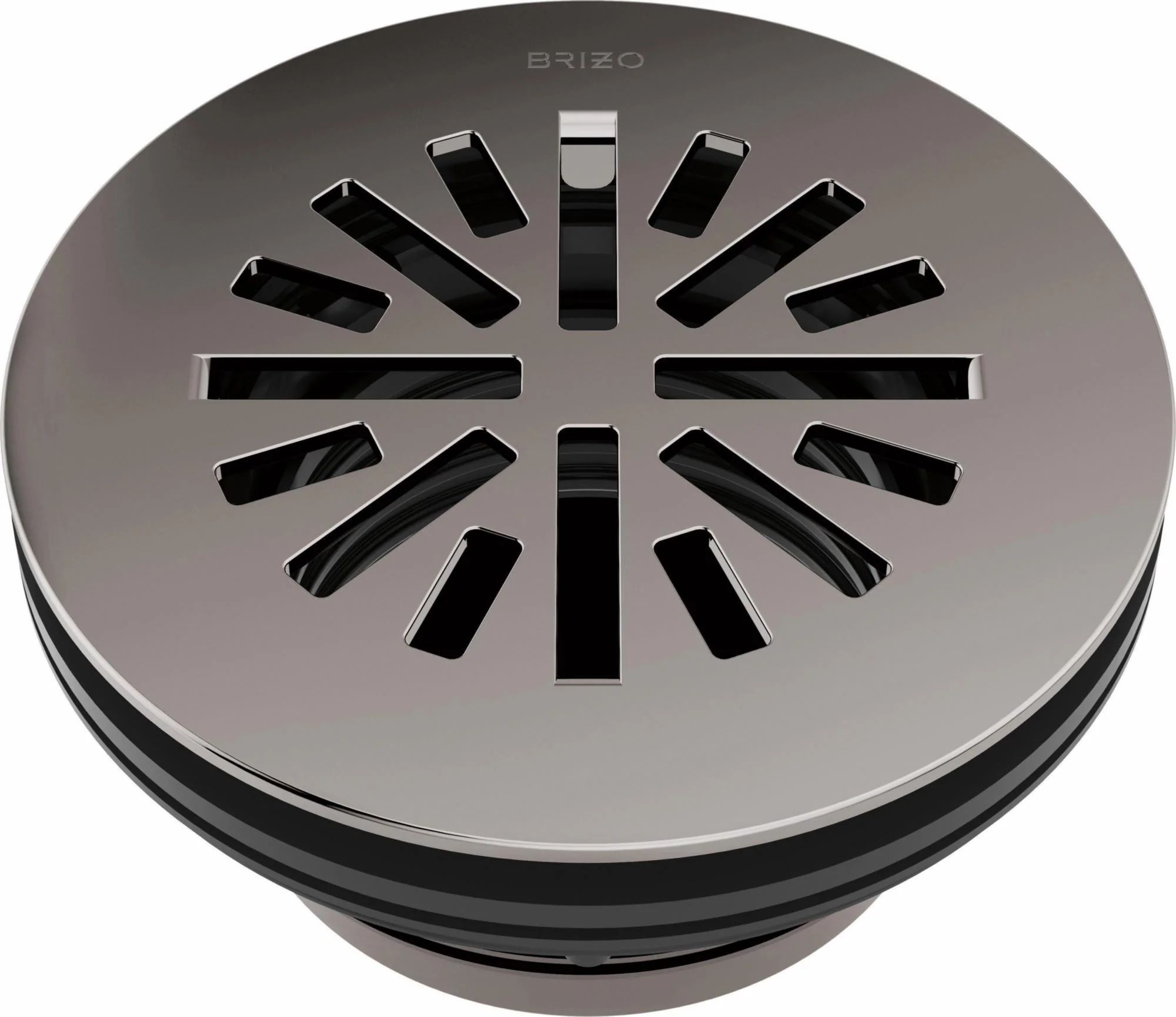 4" Prefab Round Shower Drain - Brilliance Black Onyx BT051414-BNX Brizo