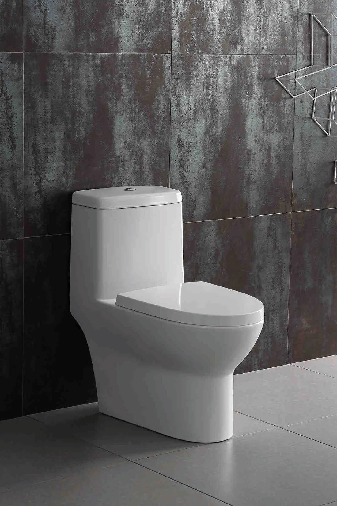 Standard Dual Flush One-Piece Toilet - White BT0915-TDF Duval
