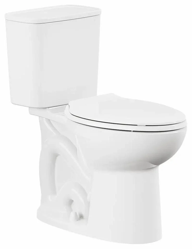 Aspirations 2-Piece 0.8 GPF Comfort Height Elongated Toilet (Less Seat) - White 250AA808.020 American Standard