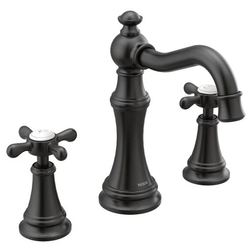 Weymouth Widespread Bathroom Faucet Trim - Matte Black TS42114BL Moen