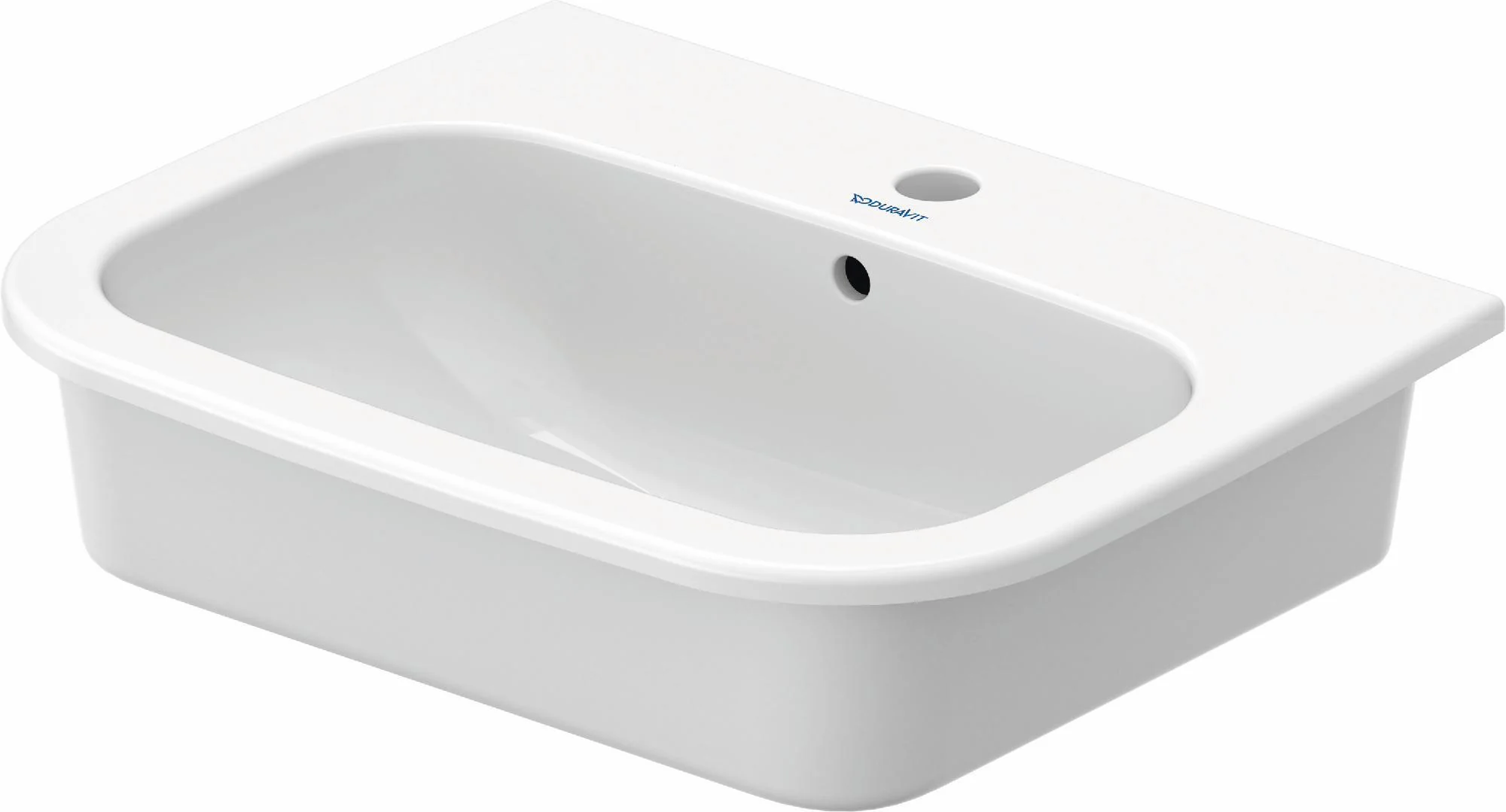 D-Code Single Hole Countertop Bathroom Sink - White 0337540000 Duravit