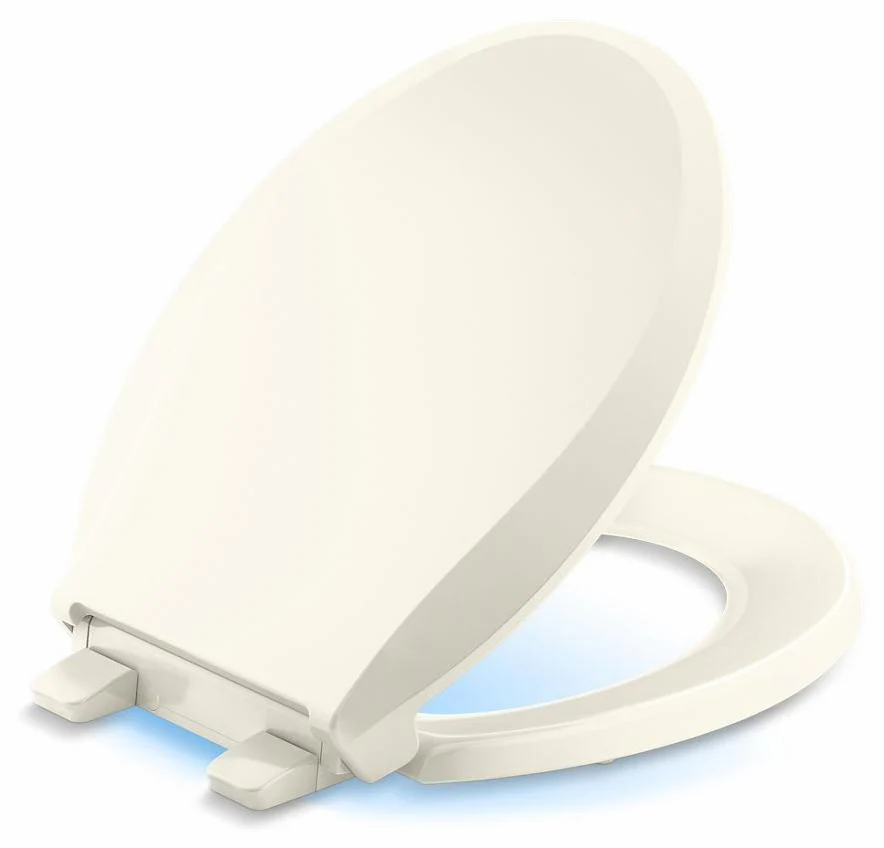 Cachet Nightlight ReadyLatch Quiet-Close Round Front Toilet Seat - Biscuit 75758-RL-96 Kohler