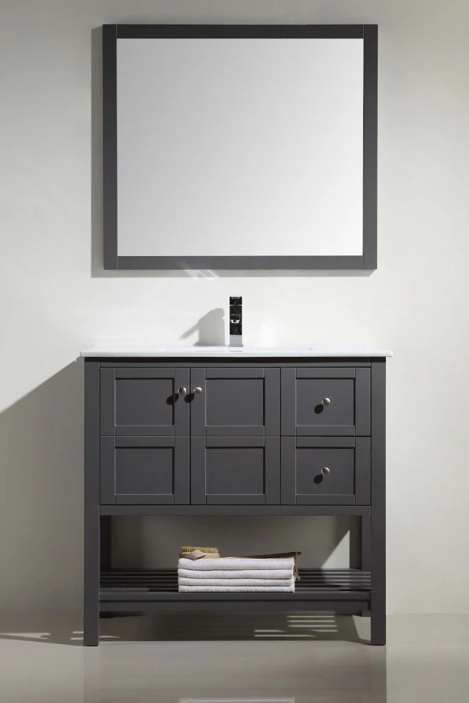 Shaker 36" Mirror - Rock Grey 22MR-36RG Duval