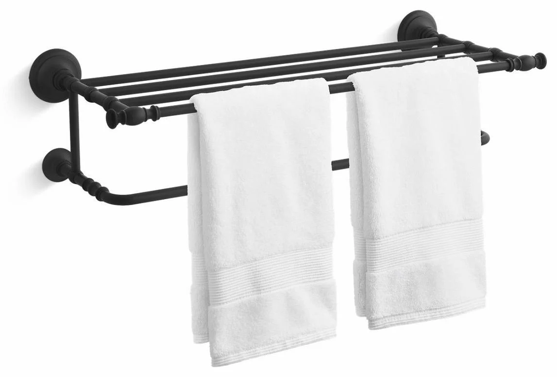 Artifacts Hotelier Towel Bar Shelf - Matte Black 72575-BL Kohler