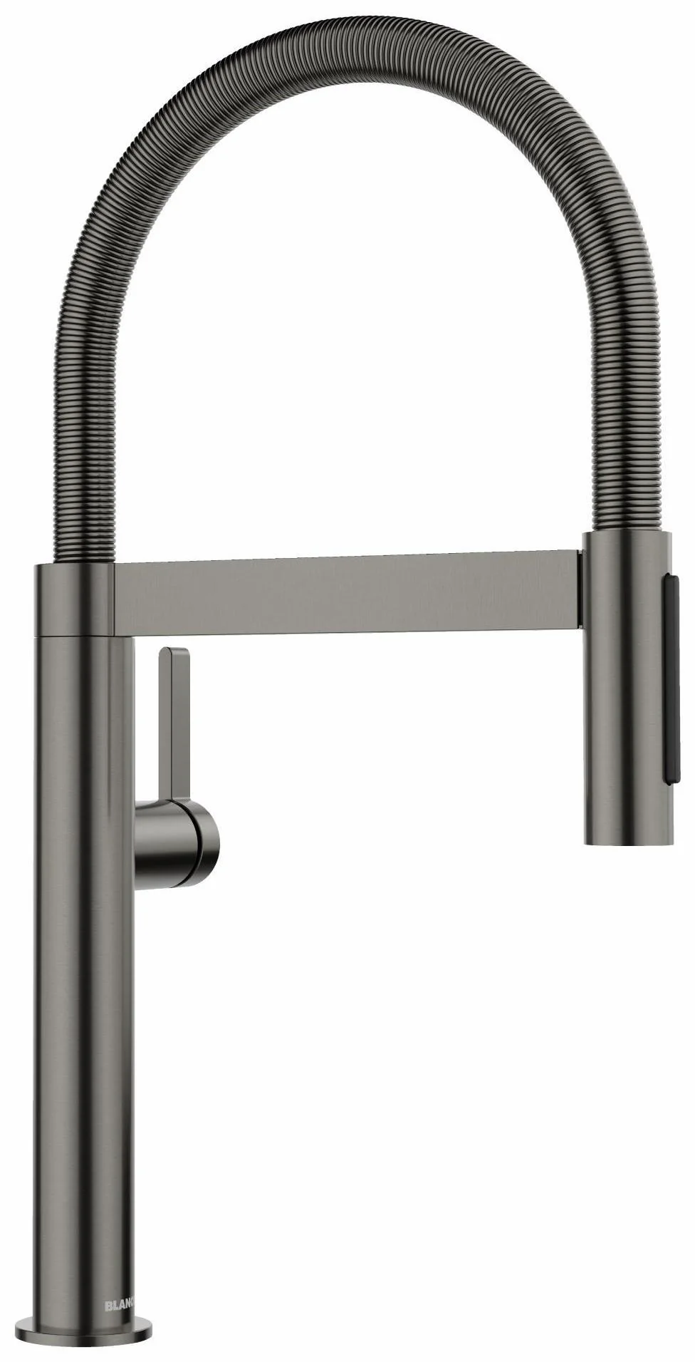 BlancoCulina II Mini Pre-Rinse Kitchen Faucet with Spring Pulldown Spray - PVD Satin Dark Steel 527482 Blanco