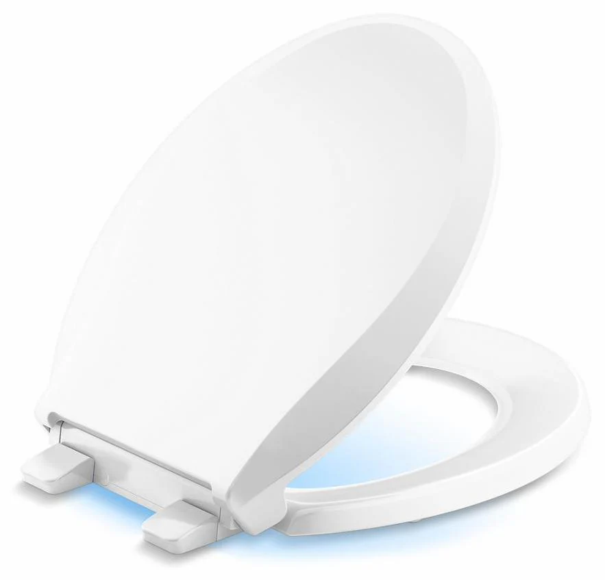 Cachet Nightlight ReadyLatch Quiet-Close Round Front Toilet Seat - White 75758-RL-0 Kohler