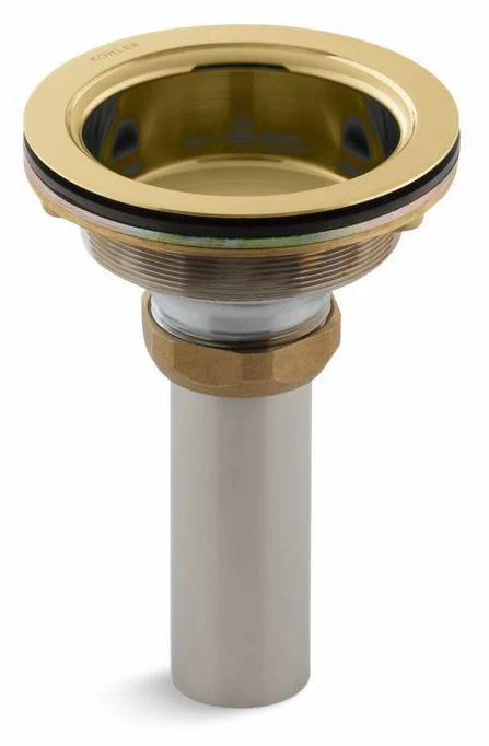Duostrainer Sink Drain Body with Tailpiece - Vibrant Polished Brass 8804-PB Kohler