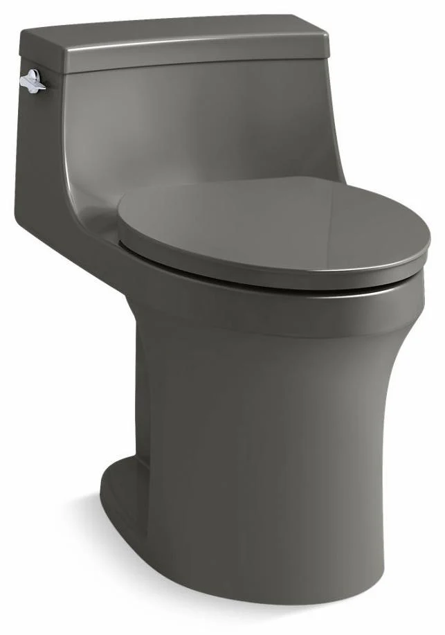 San Souci Comfort Height 1-Piece 1.28 GPF Compact Elongated Toilet - Thunder Grey 5172-58 Kohler