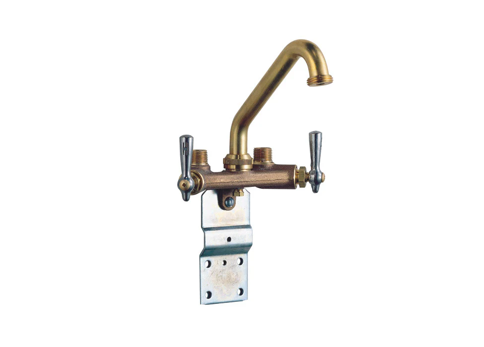 4-Way Wall Mount Laundry Faucet - Brass 29W813 Waltec