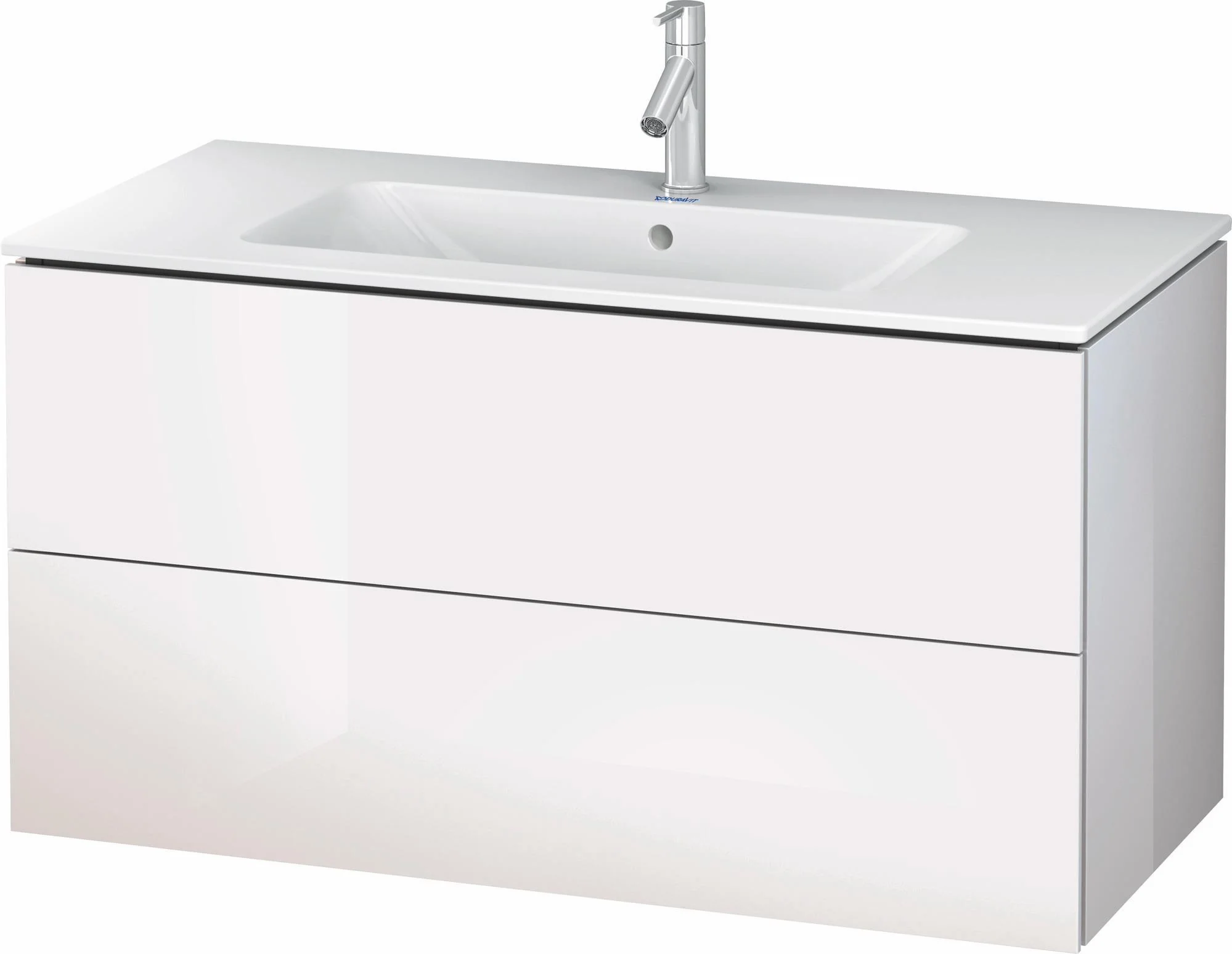 L-Cube Wall Mount Vanity (Cabinet Only) - White High Gloss LC624202222 Duravit