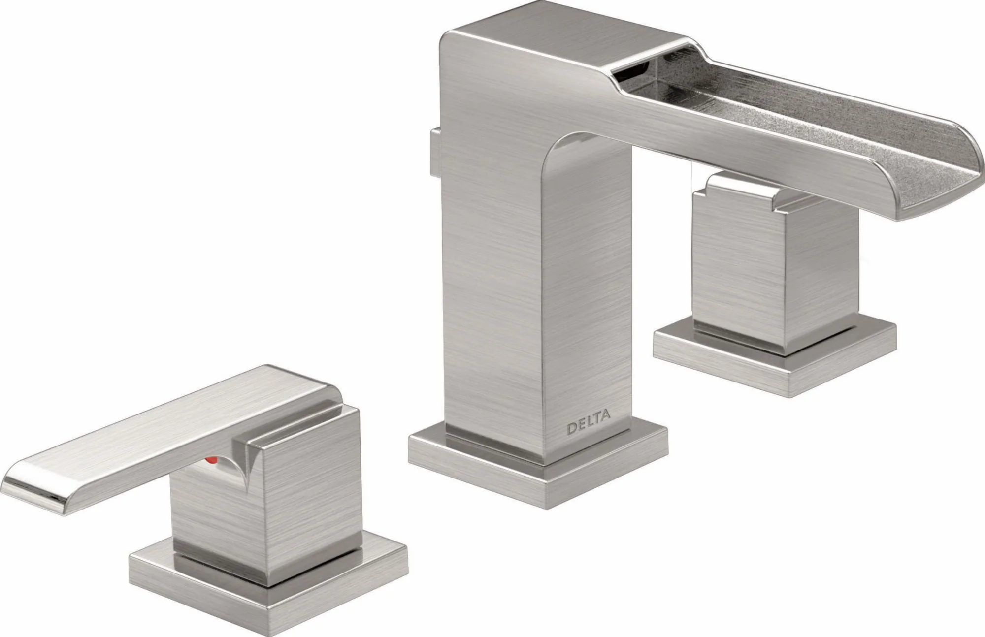 Ara Widespread Bathroom Faucet with Channel Spout & Drain - Stainless 3568LF-SSMPU Delta
