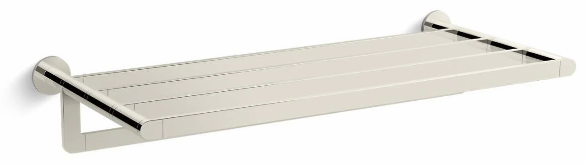 Coralais Hotelier Towel Bar Shelf - Vibrant Polished Nickel 73157-SN Kohler