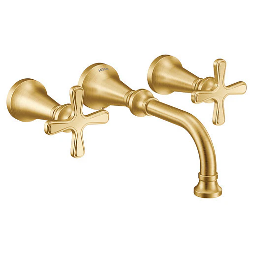 Colinet Wall Mount Bathroom Faucet Trim - Brushed Gold TS44105BG Moen