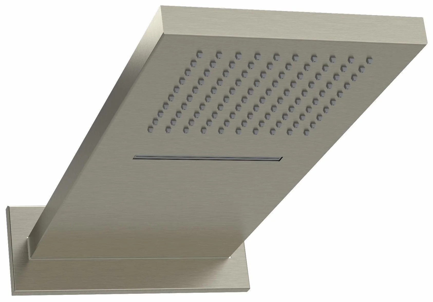 Rain & Cascade Rectangle Showerhead - Brushed Nickel 404BN RIOBEL