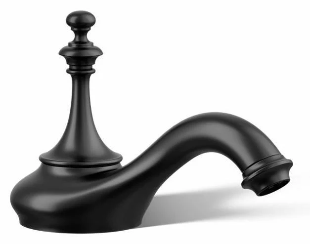 Artifacts Widespread Bathroom Faucet Spout Tea Design 1.2 GPM (Less Handles) - Matte Black 72758-BL Kohler