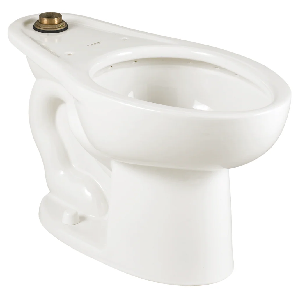 Madera 1.0 GPF Floor Mounted Elongated Flushometer Bowl with Top Spud (Less Seat) - White 3451001.020 American Standard