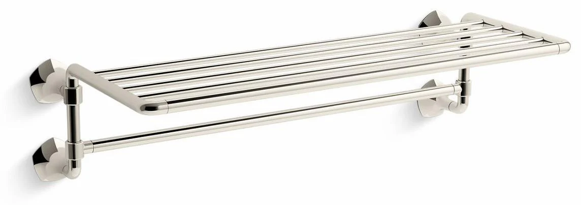 Occasion Hotelier Towel Bar Shelf - Vibrant Polished Nickel 27085-SN Kohler