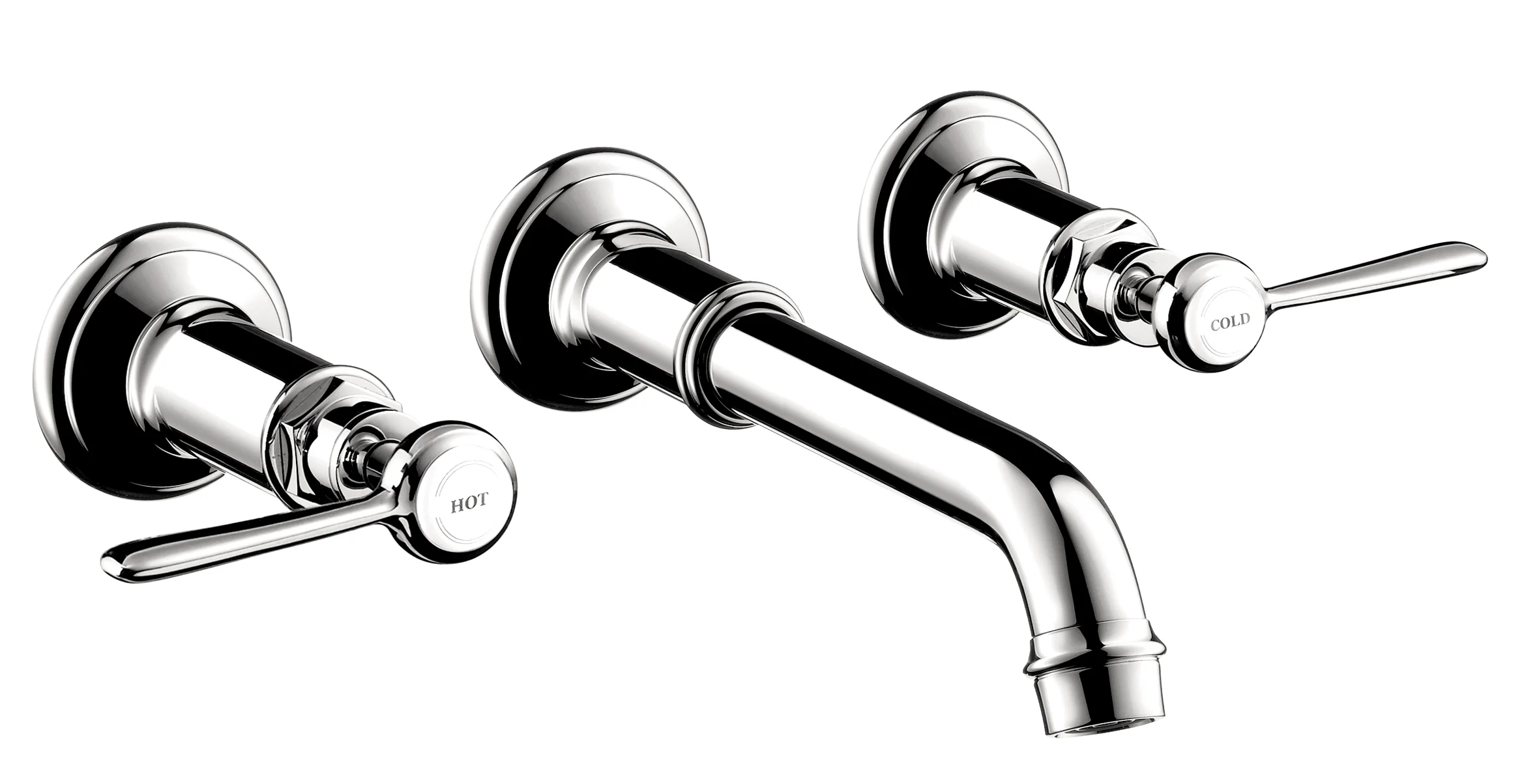 Axor Montreux Widespread Wall Mount Bathroom Faucet Trim - Chrome 16534001 Axor