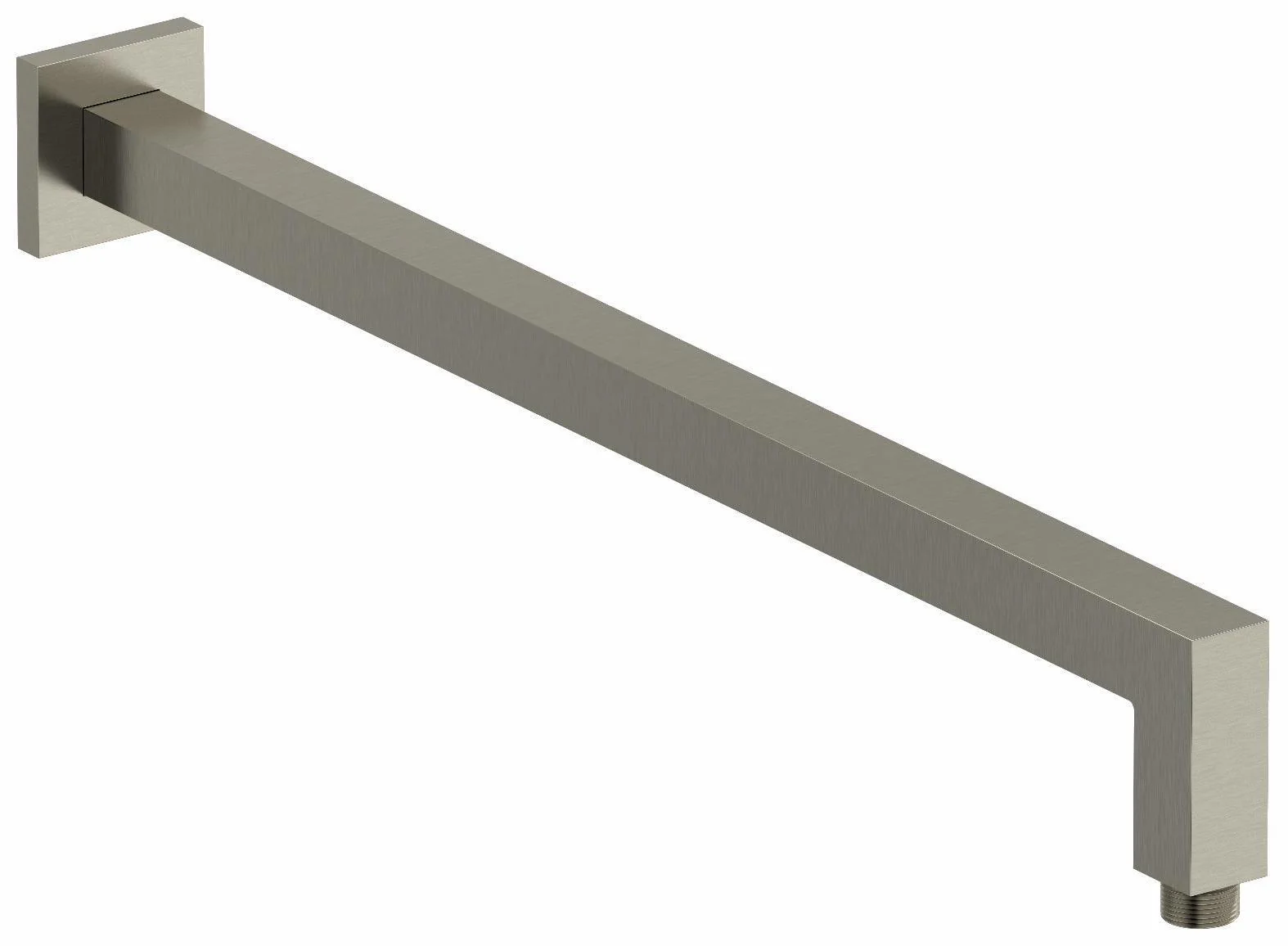 20" Wall Mount Shower Arm With Square Escutcheon - Brushed Nickel 547BN RIOBEL