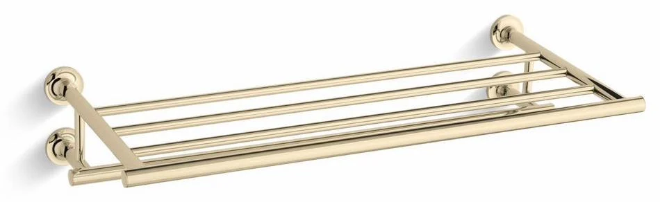 Purist Hotelier Towel Bar Shelf - Vibrant French Gold 14381-AF Kohler