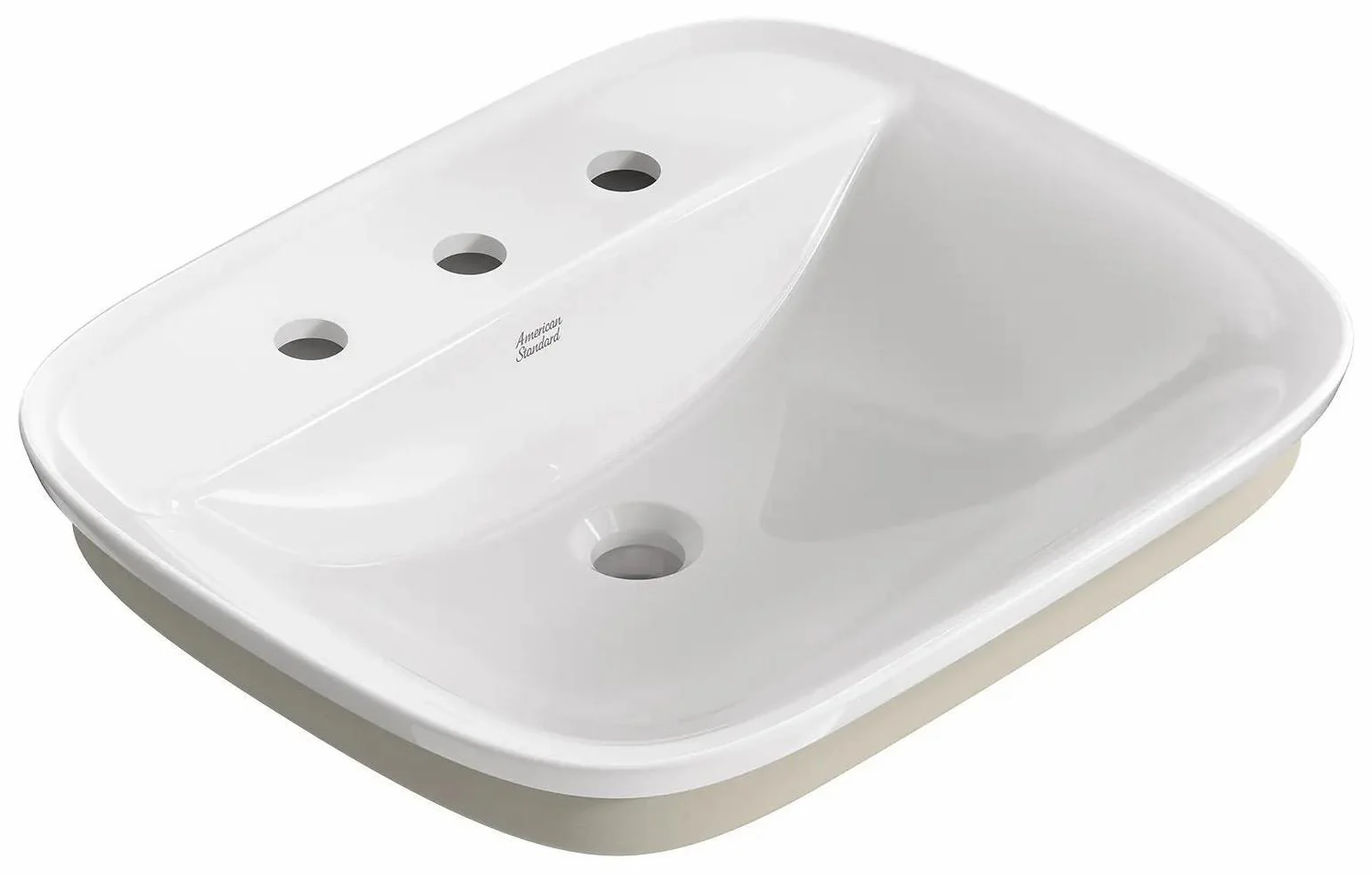 Aspirations Widespread Drop-In Bathroom Sink - White 1721008.020 American Standard
