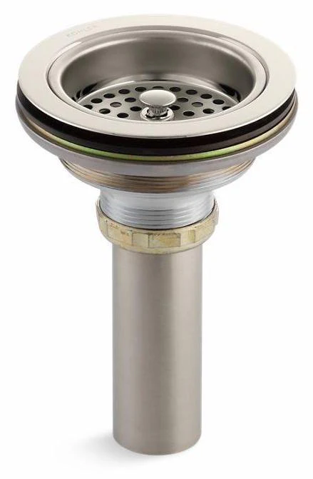 Duostrainer Sink Drain and Strainer with Tailpiece - Vibrant Polished Nickel 8801-SN Kohler
