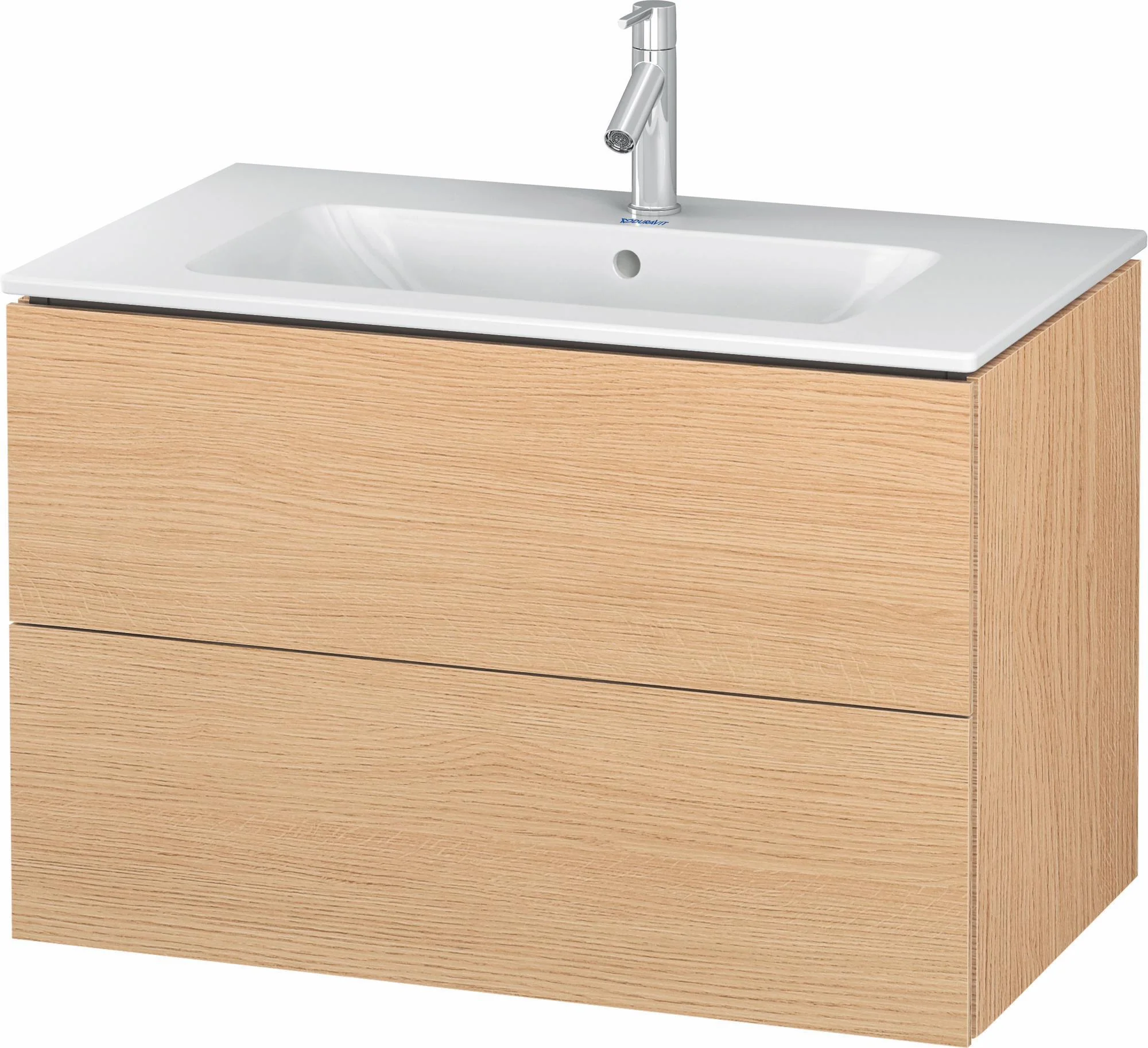L-Cube Wall Mount Vanity with 2 Drawers (Cabinet Only) - Natural Oak LC624103030 Duravit