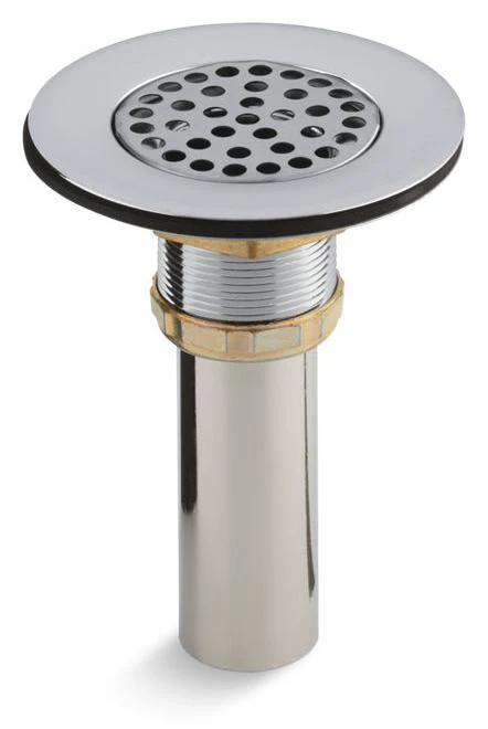 Brass Sink Drain and Strainer with Tailpiece For 3-1/2" to 4" Outlet - Polished Chrome 8807-CP Kohler