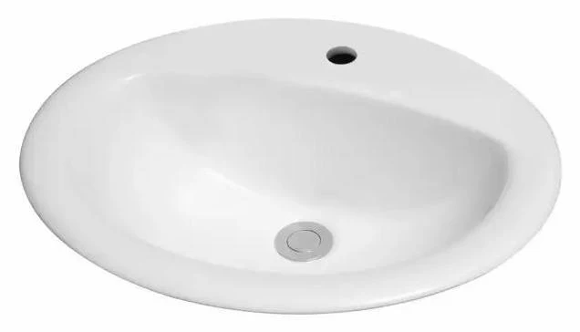 Desoto Single Hole Countertop Bathroom Sink - White DL12017-1 Duval