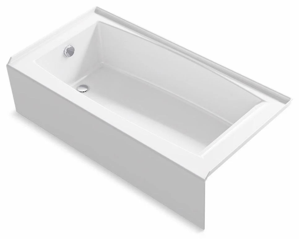 Entity 60 x 30 Alcove Bathtub with LH Drain - White 26109-LA-0 Kohler