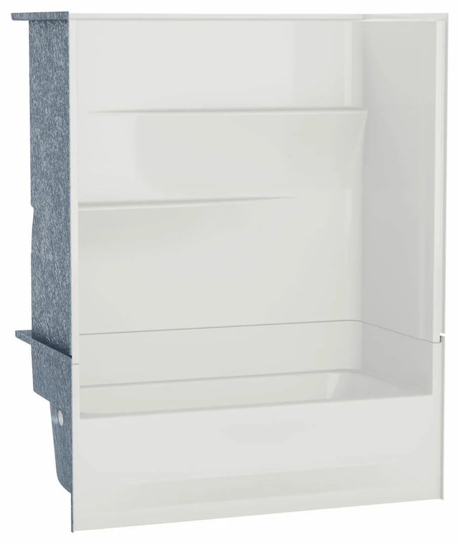 Gallery 60" x 30" RH Drain Alcove 2-Piece Tub & Shower - White 105573-000-002-002 Maax