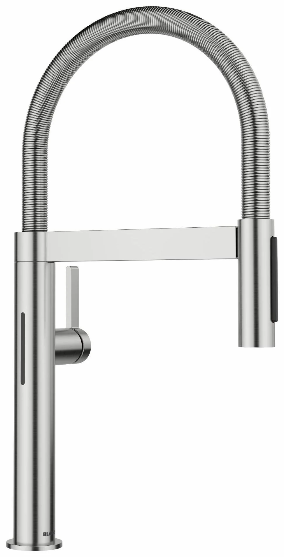BlancoCulina II Mini Sensor Pre-Rinse Kitchen Faucet with Spring Pulldown Spray - PVD Steel 527477 Blanco