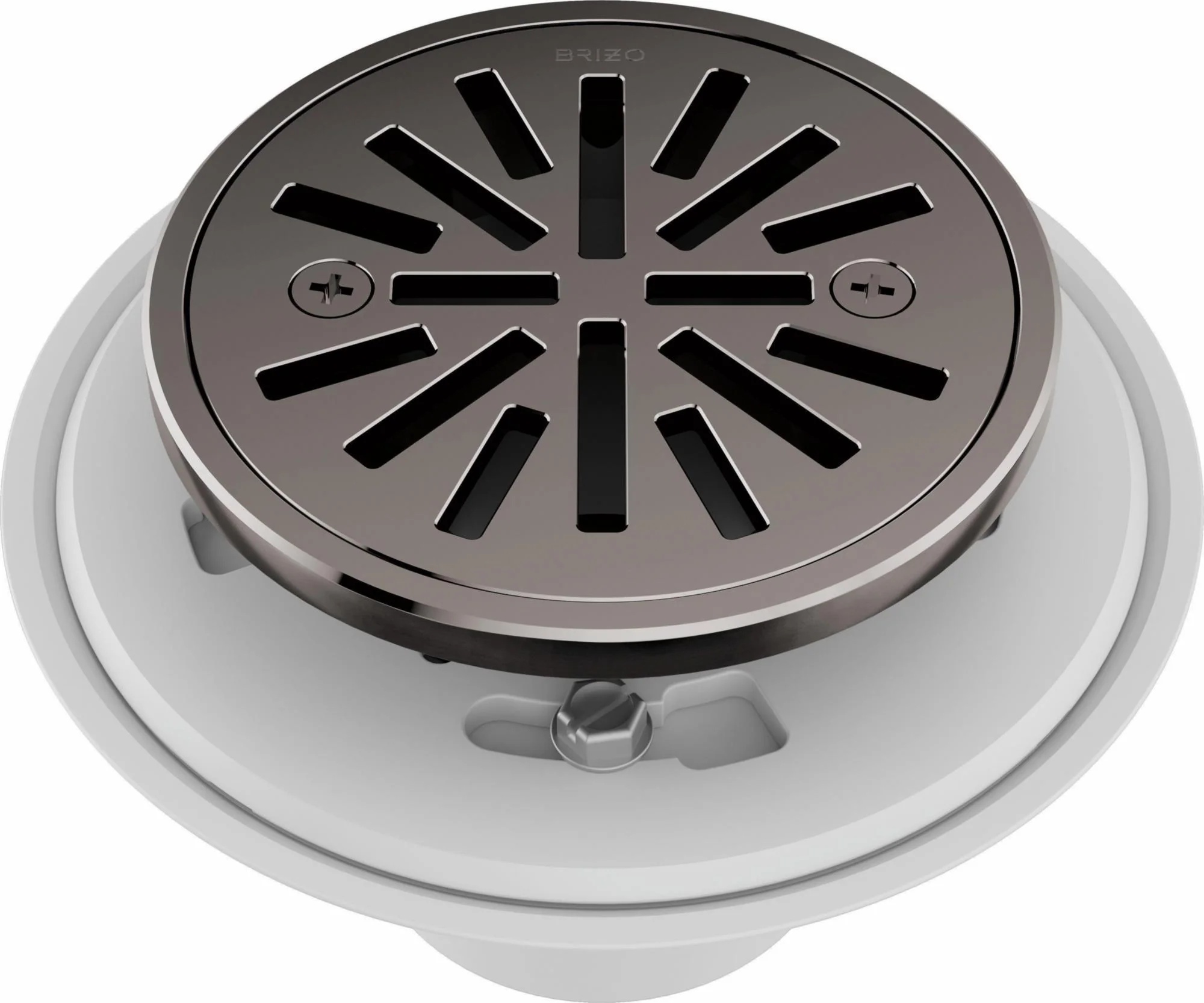 4" Tile-In Round Shower Drain - Brilliance Black Onyx BT061414-BNX Brizo