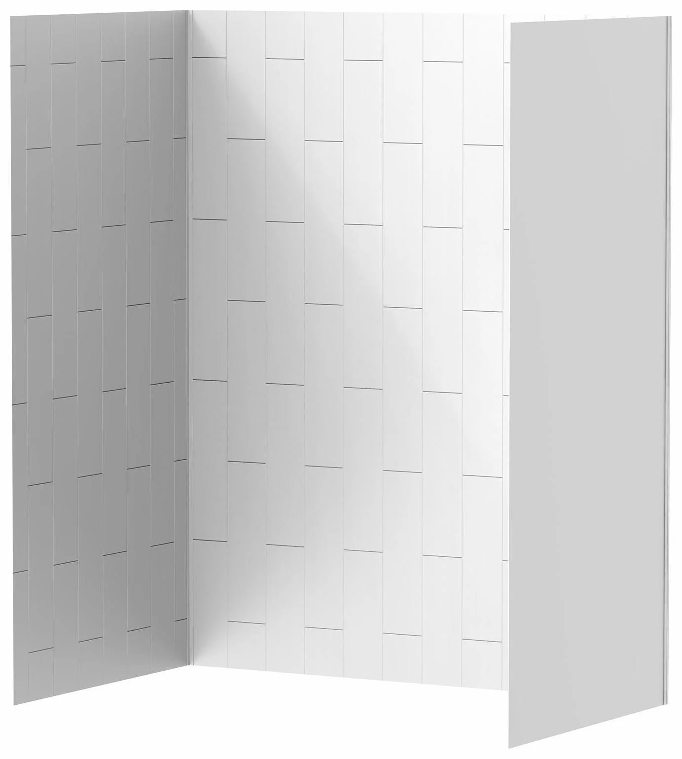 Aspirations 60" x 36" x 72" Shower Wall Kit - White 2952BWT36.020 American Standard