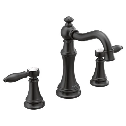 Weymouth Widespread Bathroom Faucet Trim - Matte Black TS42108BL Moen