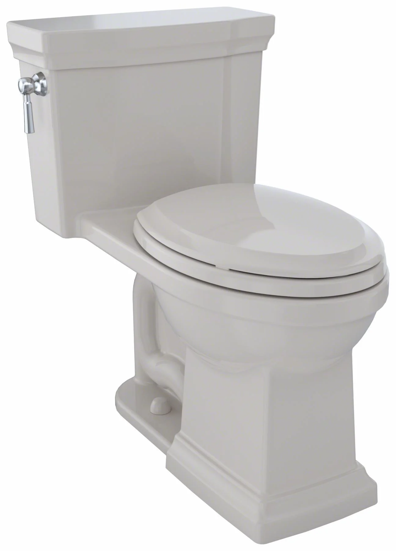 Promenade II Comfort Height Elongated 1.28 GPF 1-Piece Toilet with SoftClose Seat - Sedona Beige MS814224CEFG#12 Toto