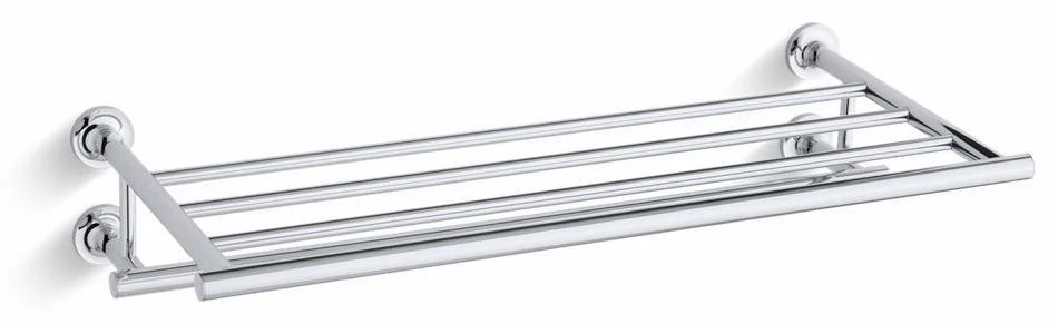 Purist Hotelier Towel Bar Shelf - Polished Chrome 14381-CP Kohler
