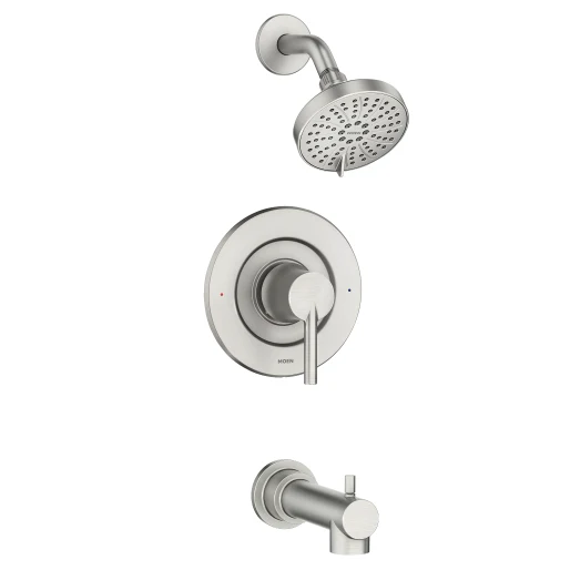 Arlys Posi-Temp Tub and Shower Faucet - Spot Resist Brushed Nickel 82770SRN Moen