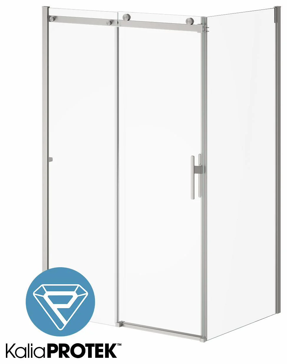 Koncept Evo 36" x 77" Return Panel (Reversible) - Pure Nickel DR2050-125-005 Kalia