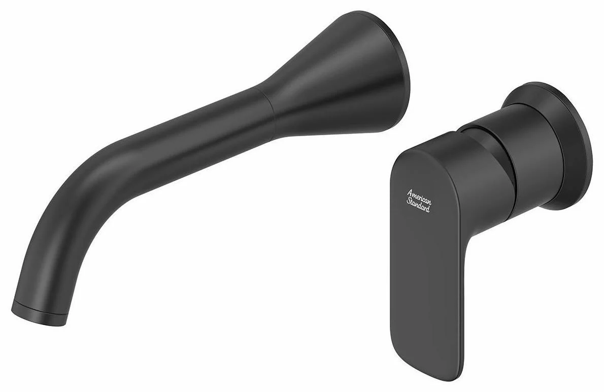 Aspirations Wall Mount Bathroom Faucet - Matte Black 7061461.243 American Standard